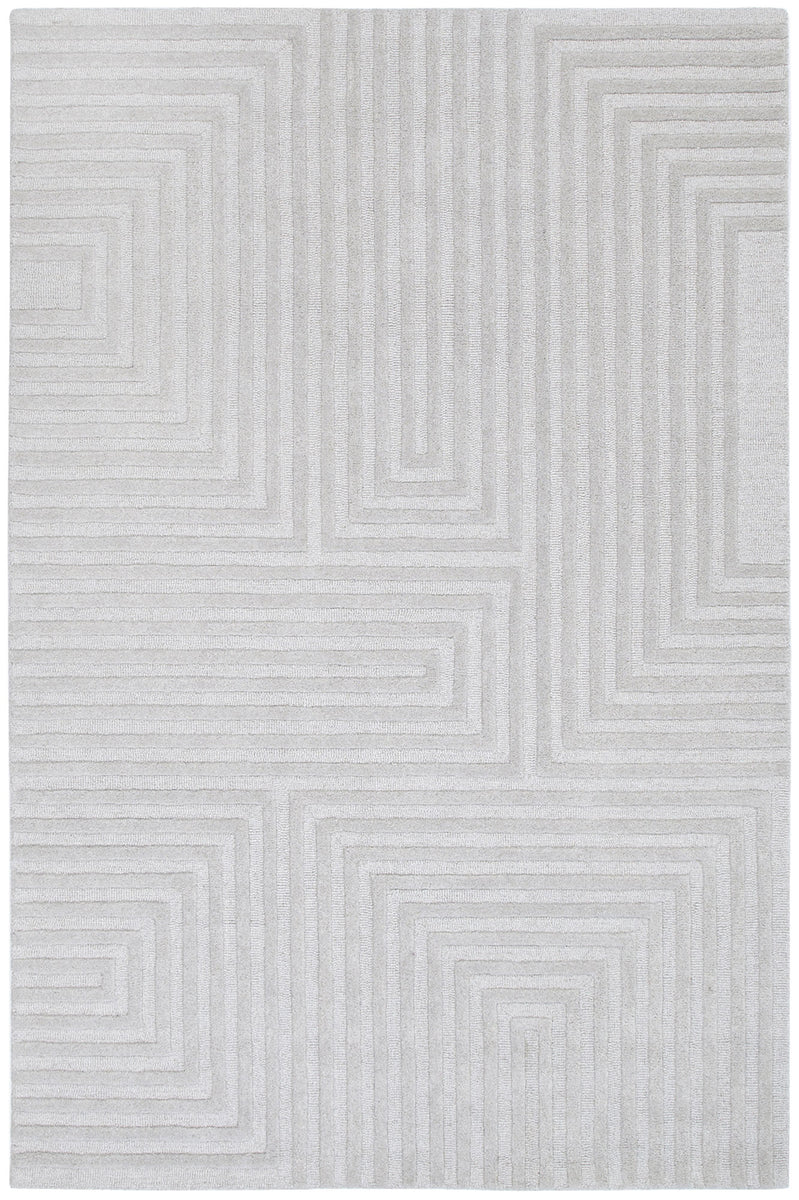 Felix Light Grey Wool Rug Wild Yarn