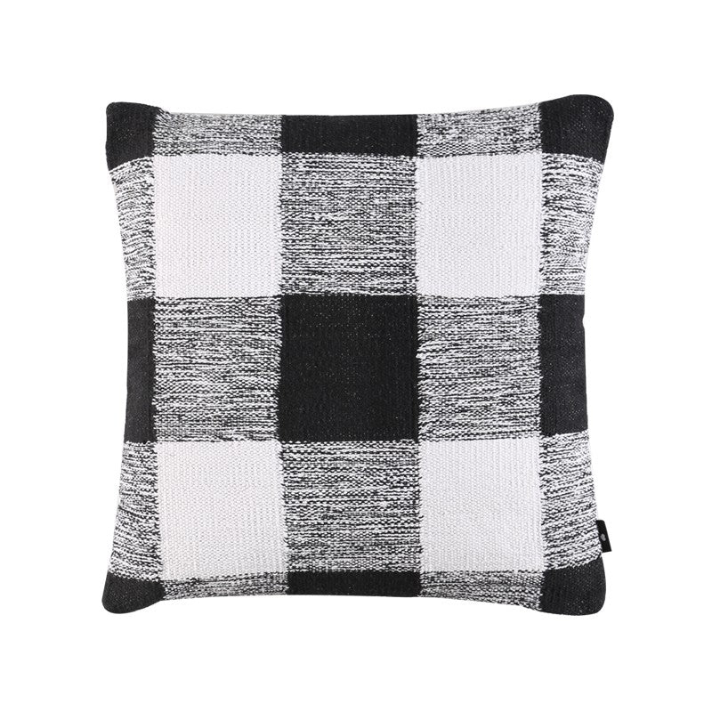 Plaid Cushion Black 60 x 60cm