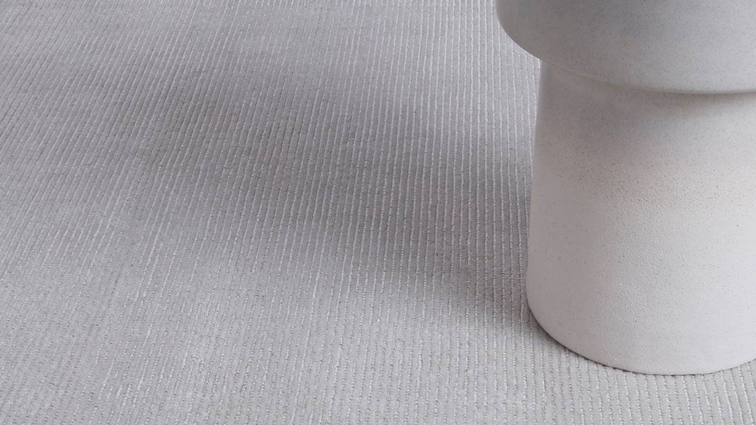 White Wool Rug in Bedroom