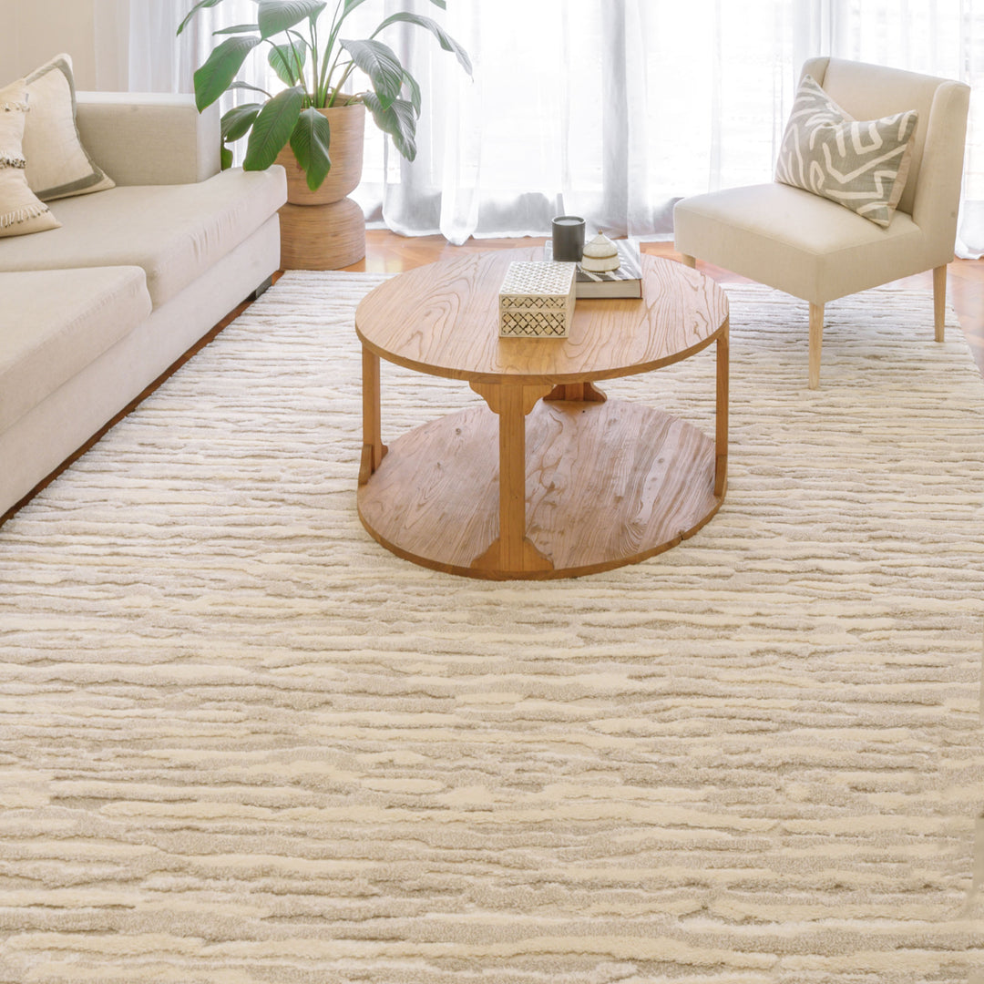 Cocoon Sculpted Cream Beige Rug