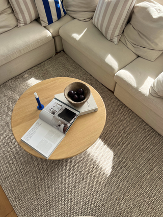 Marley Bobble Texture Beige Wool Rug
