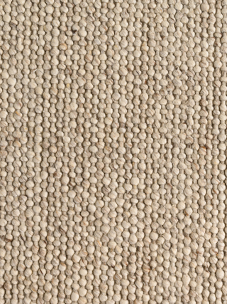 Marley Bobble Texture Beige Wool Rug
