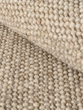 Marley Bobble Texture Beige Wool Rug