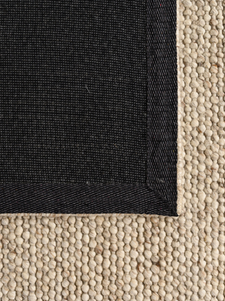 Marley Bobble Texture Beige Wool Rug