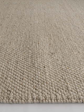 Marley Bobble Textured Wool Rug Ivory
