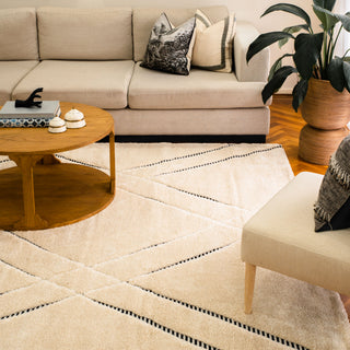Farah Abstract Cream Grey Rug