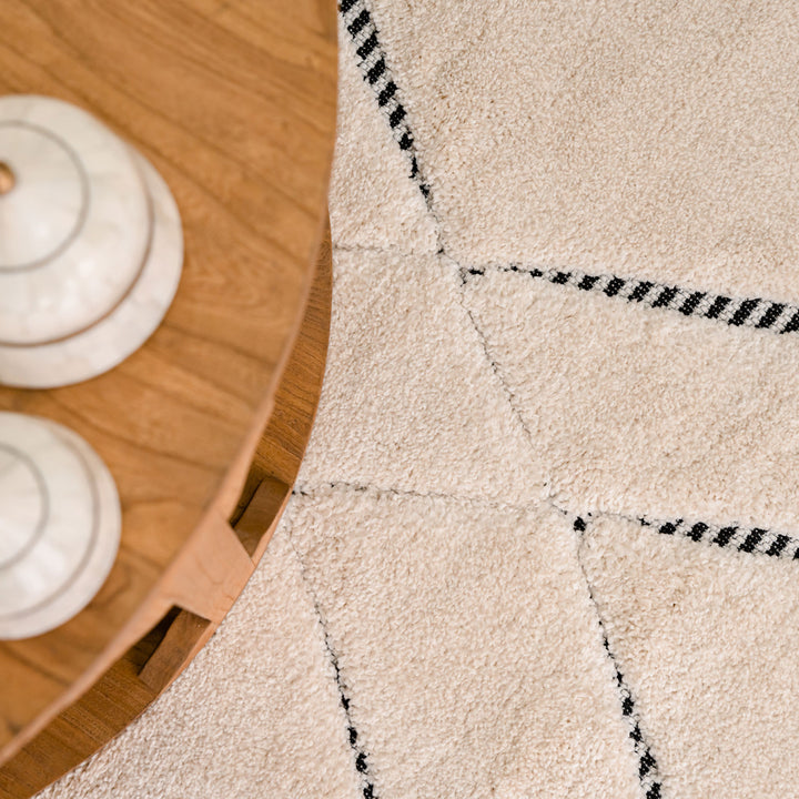 Farah Abstract Cream Grey Rug