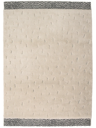 Farah Textured Cream Grey Rug