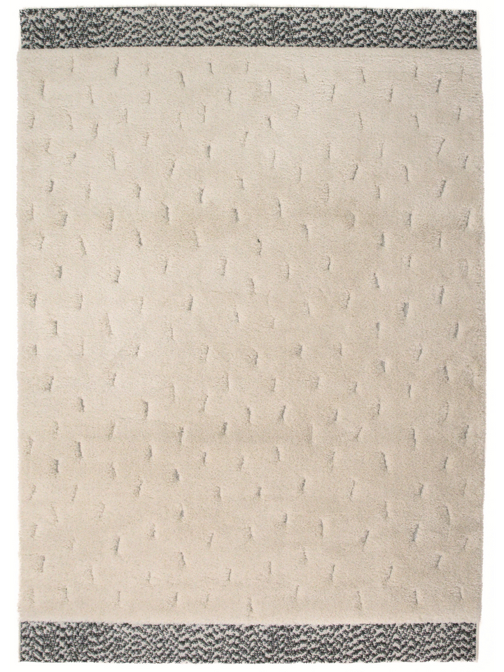 Farah Textured Cream Grey Rug