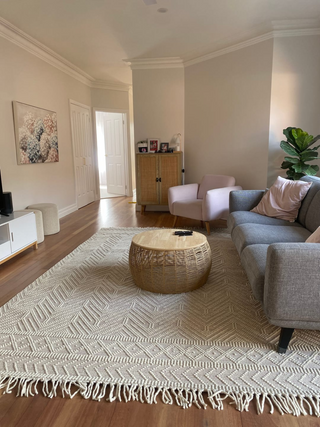 Perla Zoe Blush Wool Rug