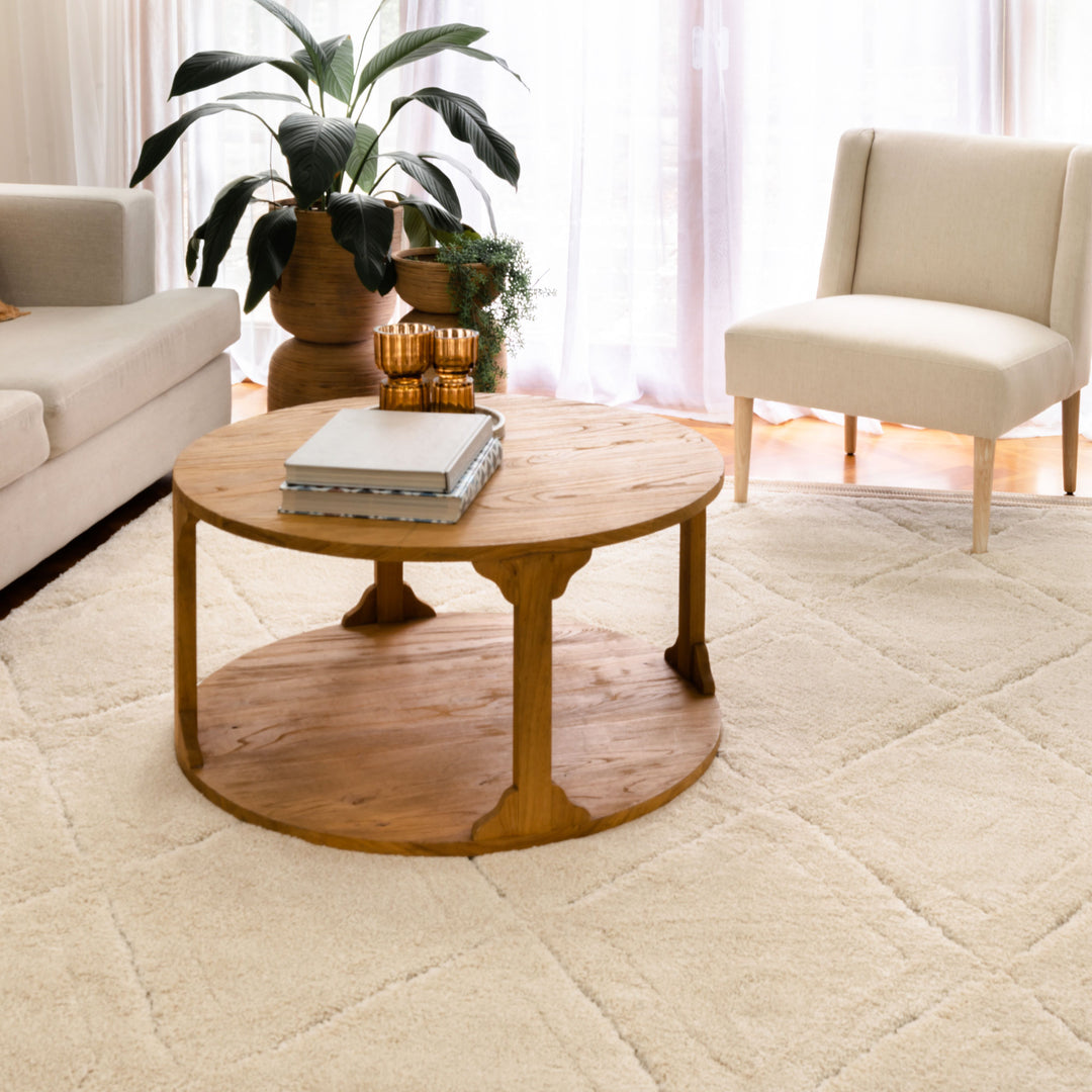 Farah Modern Cream Cream Rug