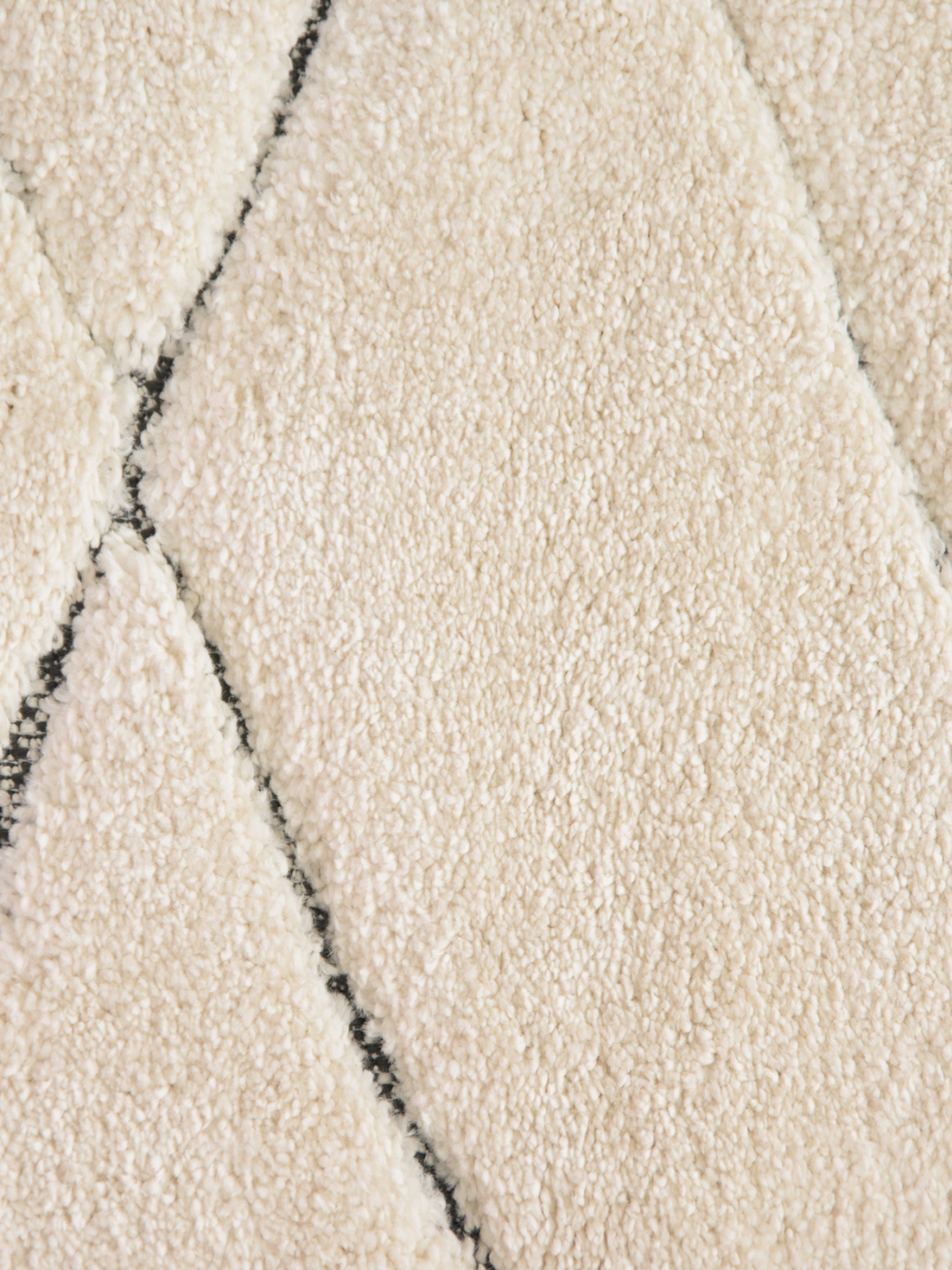 Farah Moroccan Cream Black Rug