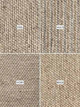 Marley Bobble Textured Wool Rug Ivory