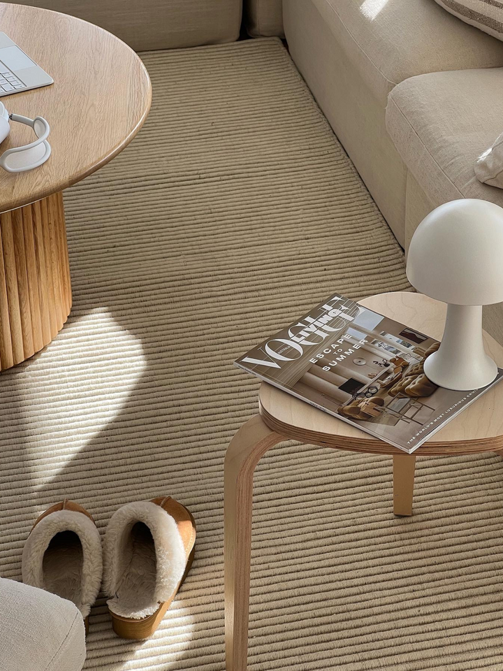 Petrus Cord Hand Loomed Wool Ivory Rug