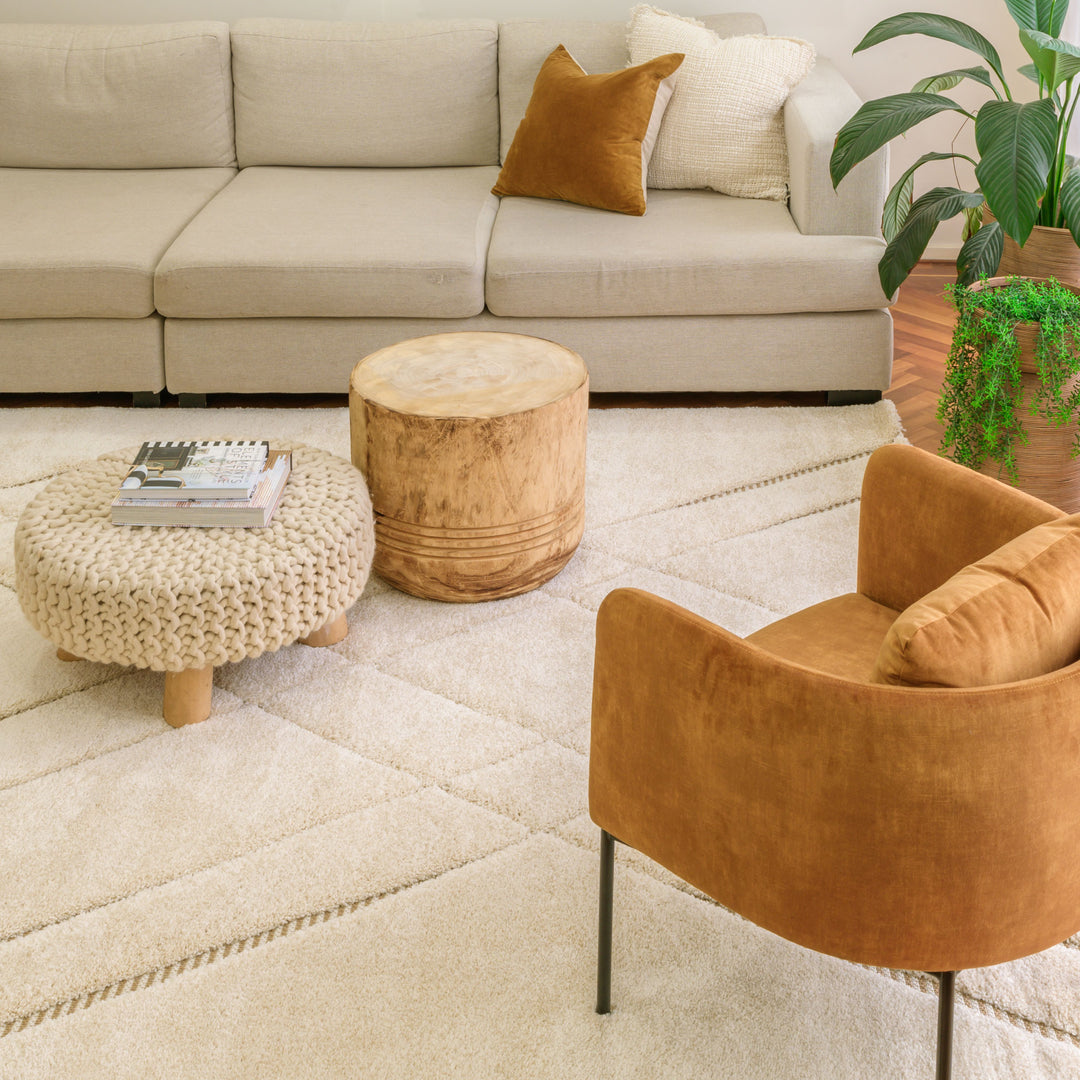 Farah Abstract Cream Beige Rug