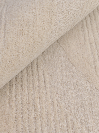 Metro Waves Beige Wool rug