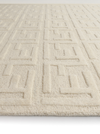 Metro Monogram Cream Wool rug