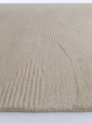 Metro Waves Beige Wool rug