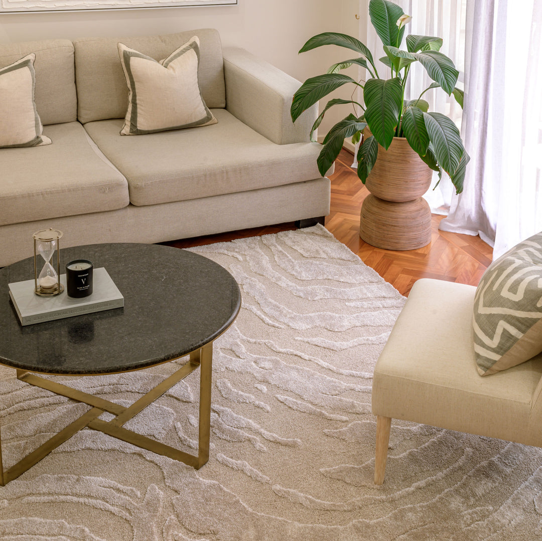 Cocoon Sculpted Beige Rug