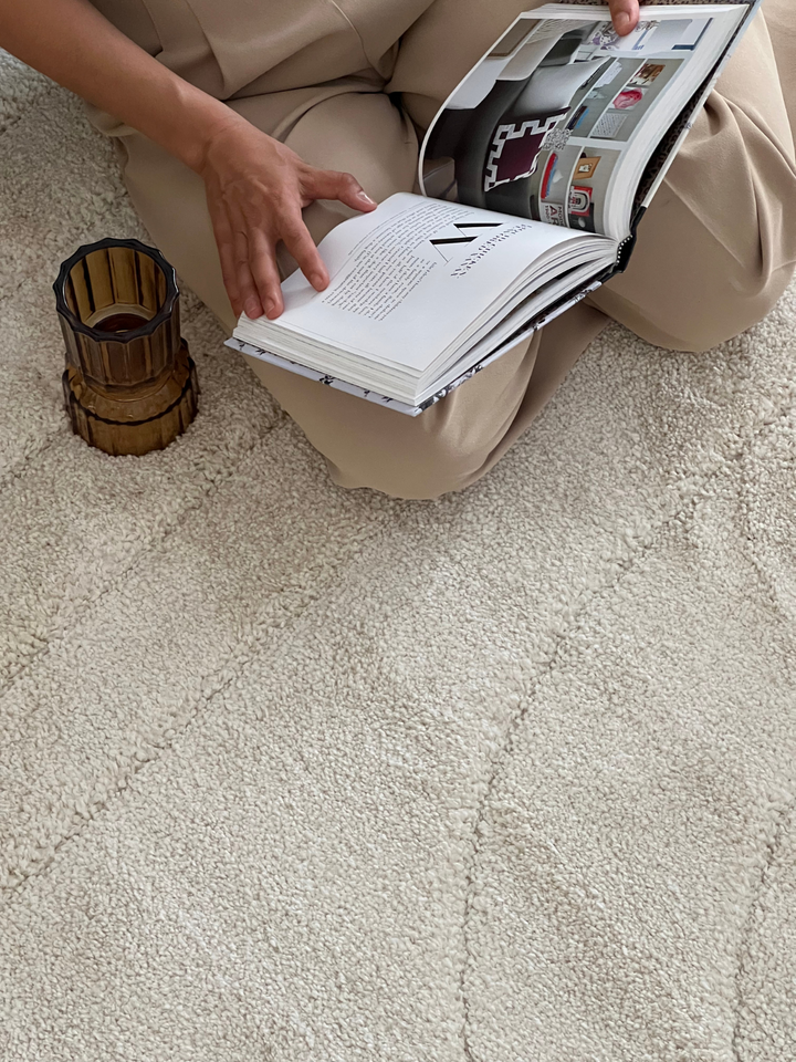 Farah Contemporary Cream Beige Rug