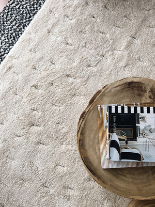 Farah Textured Cream Grey Rug