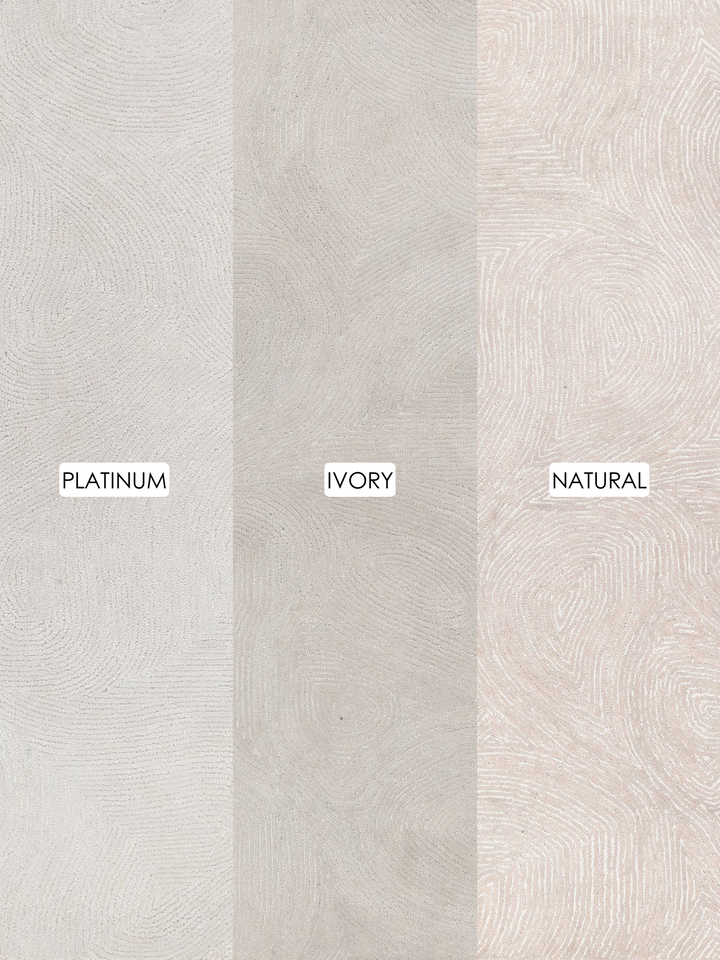 Loren Almon 01 Platinum Wool Rug