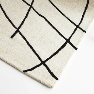 Alison Ivory Charcoal Wool Rug