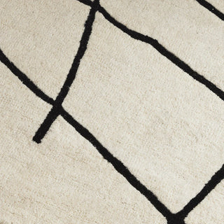 Alison Ivory Charcoal Wool Rug