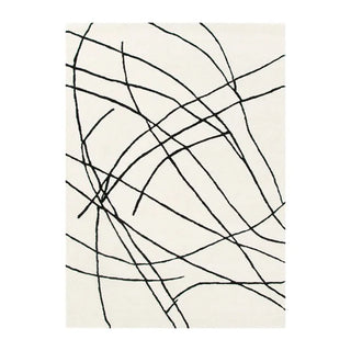 Alison Ivory Charcoal Wool Rug