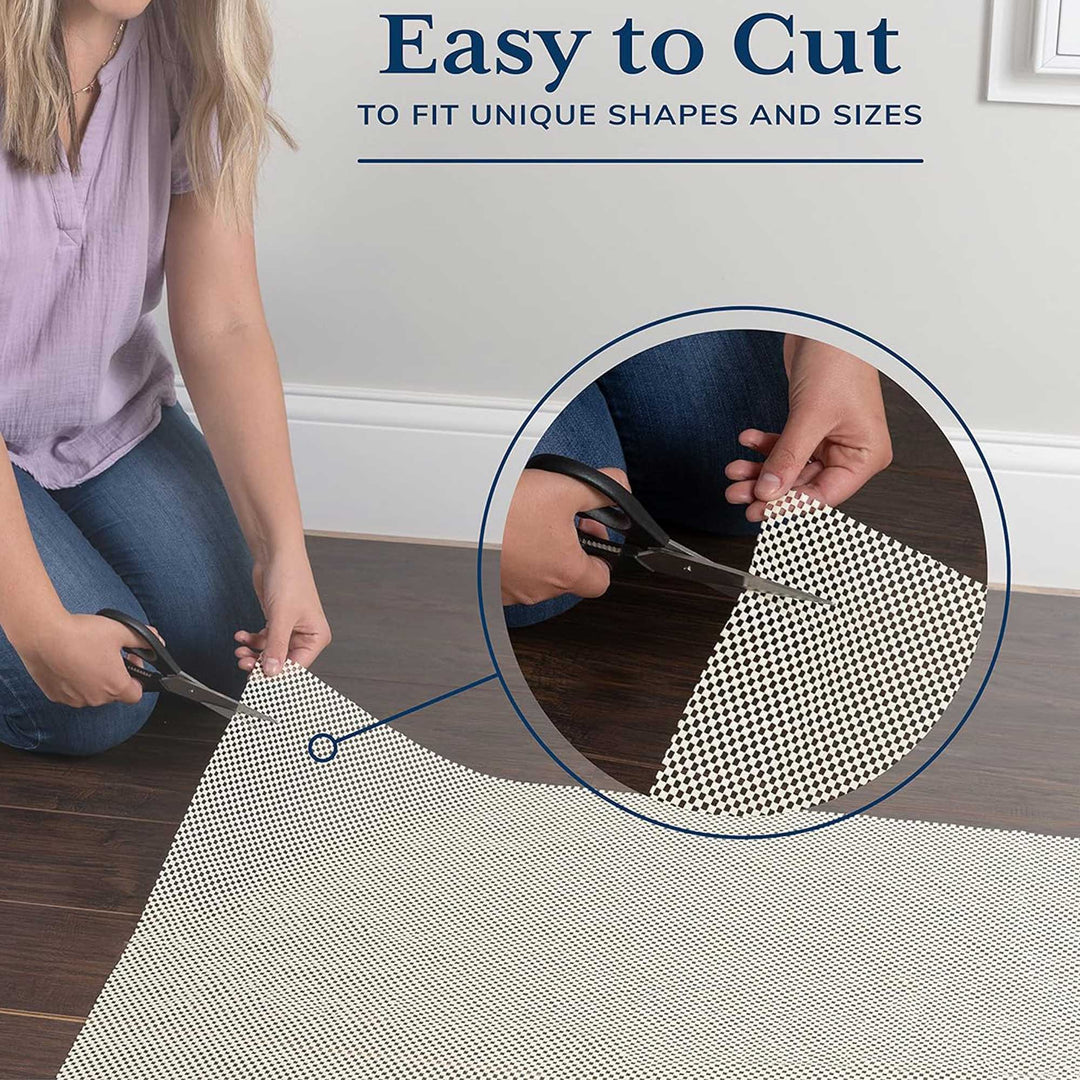 Anti Slip Rug Stop, White PVC, Hard Flooring