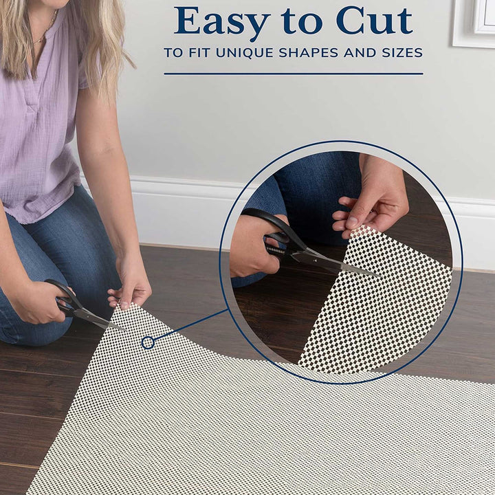 Anti Slip Rug Stop, White PVC, Hard Flooring