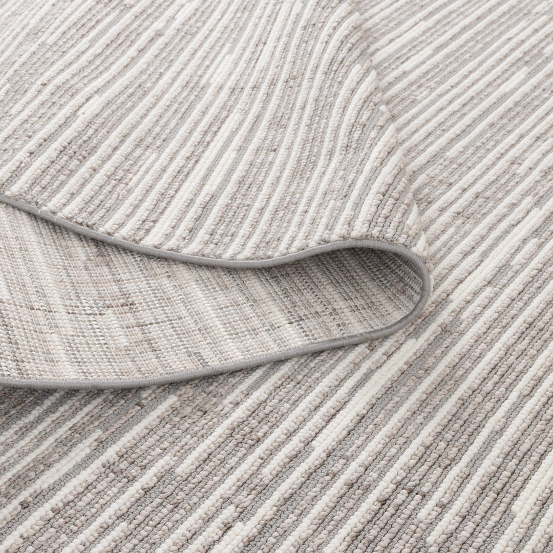 Berno Silver Ivory Loop Lines Rug - B006