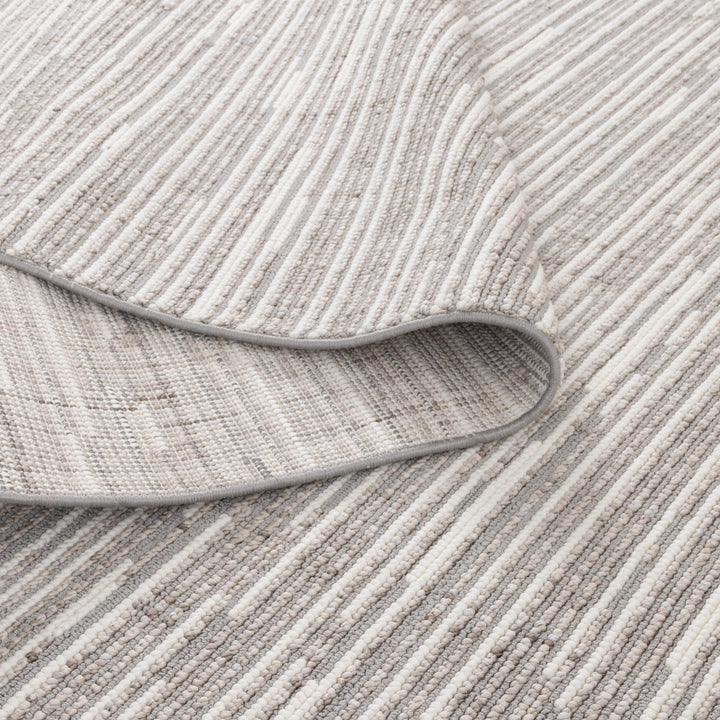 Berno Silver Ivory Loop Lines Rug - B006