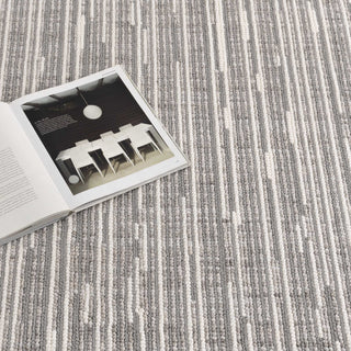 Savoy Silver Ivory Loop Lines Rug