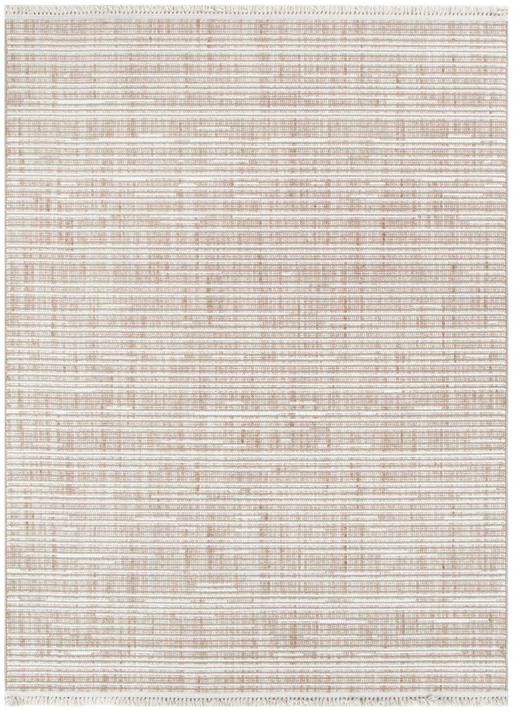 Berno Beige Ivory Loop Lines Rug - B007