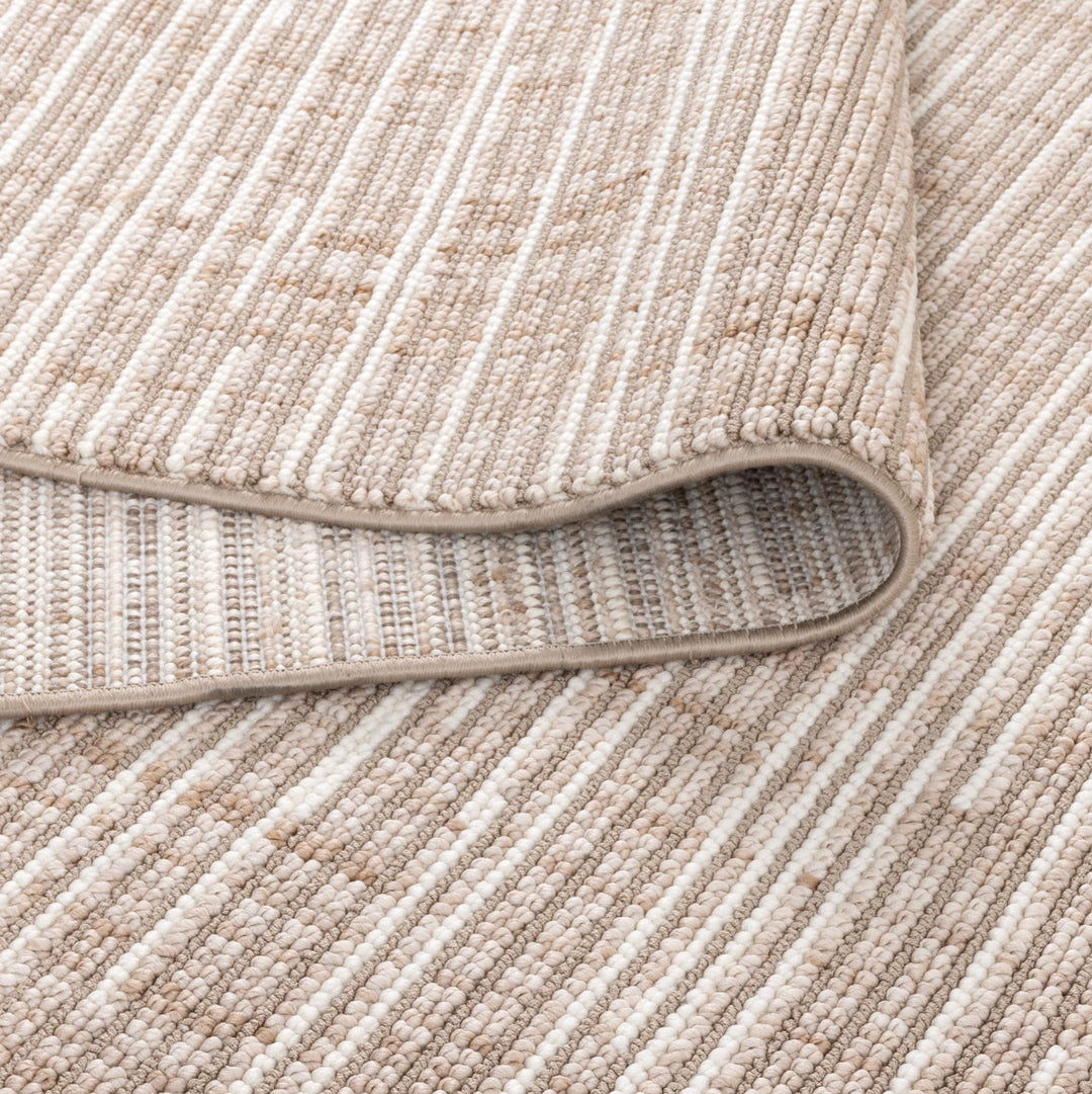 Berno Beige Ivory Loop Lines Rug - B007