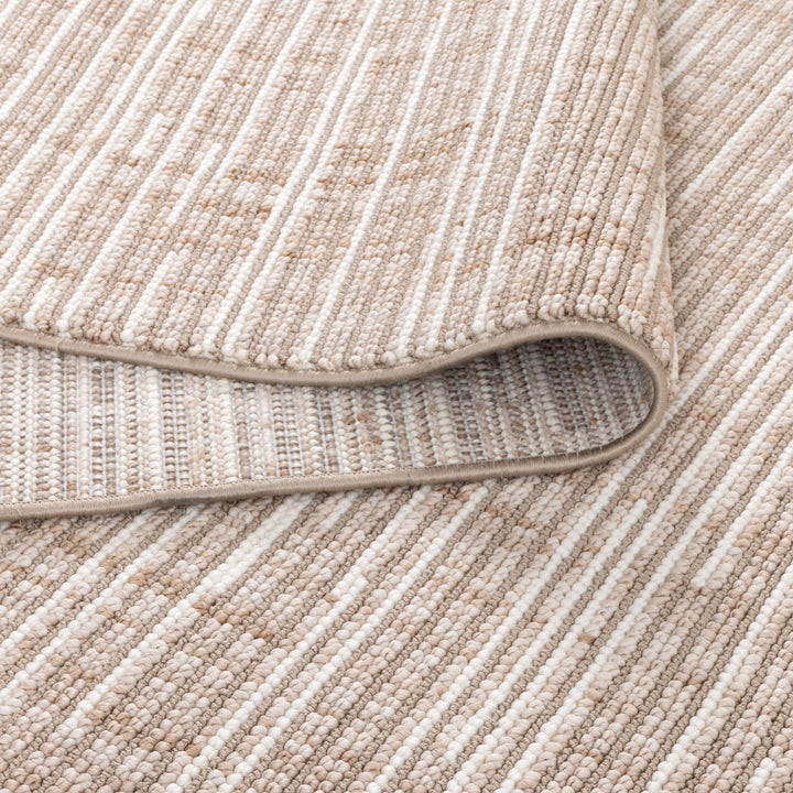 Berno Beige Ivory Loop Lines Rug - B007