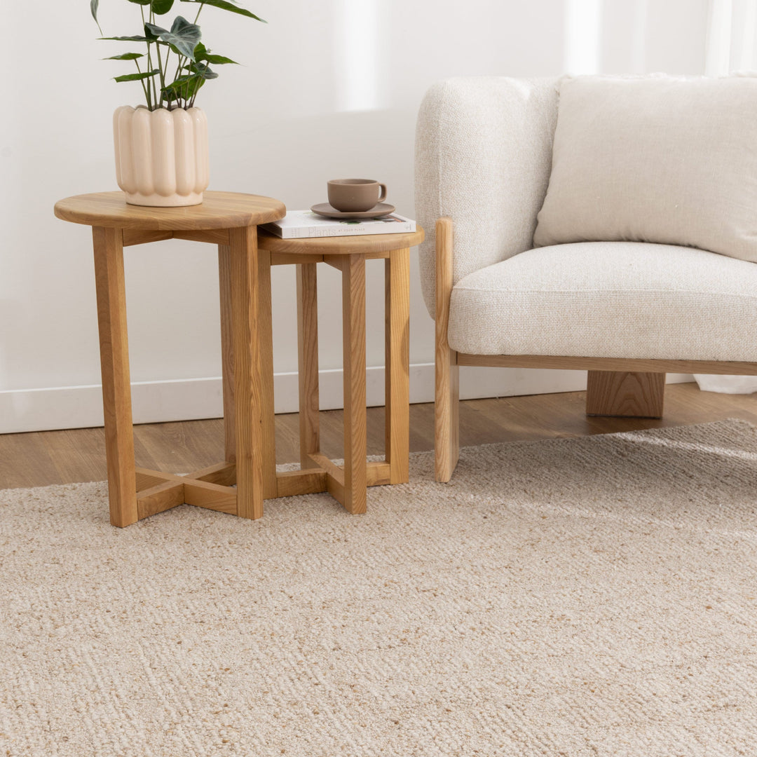 Arlo Beige Modern Wool Rug