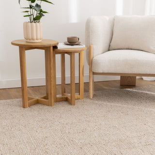 Arlo Beige Modern Wool Blend Rug