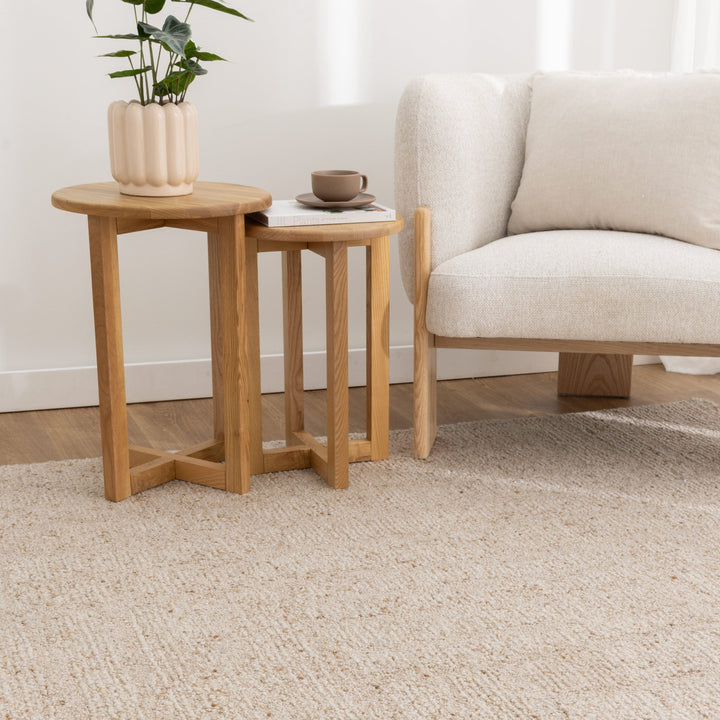 Arlo Beige Modern Wool Rug