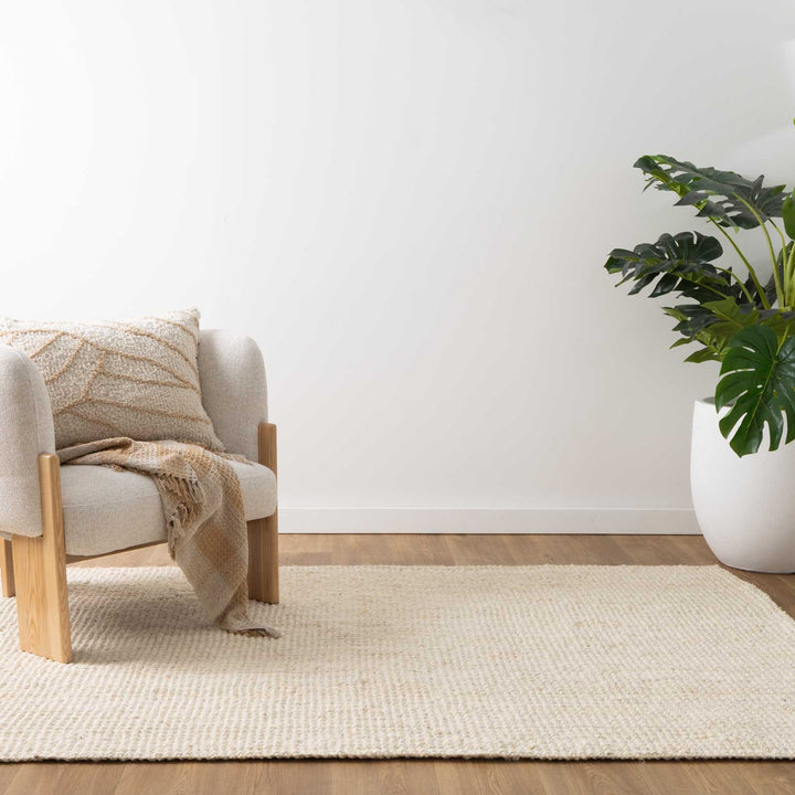 Bobble Bleached Jute Rug