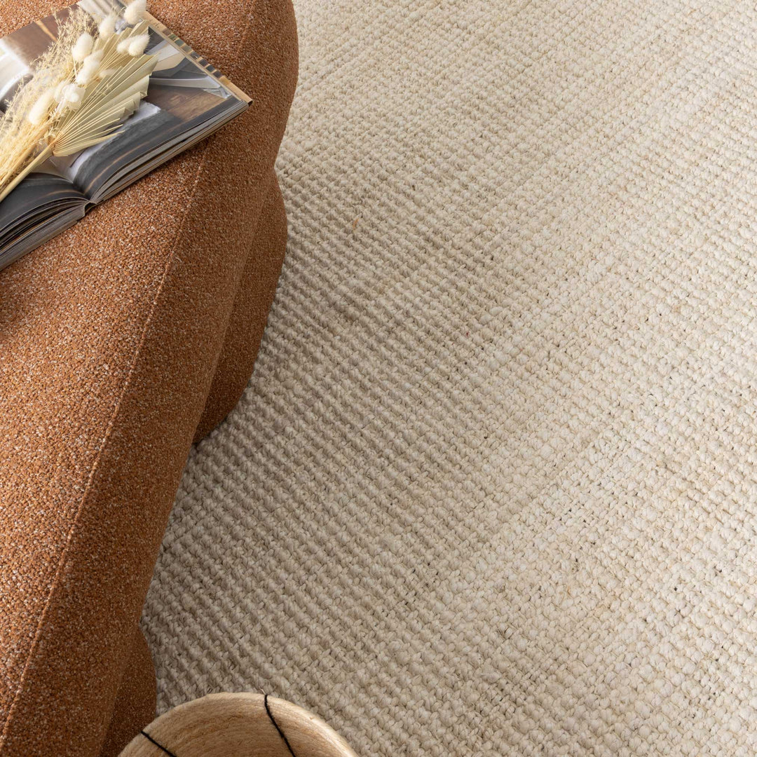 Bobble Bleached Jute Rug