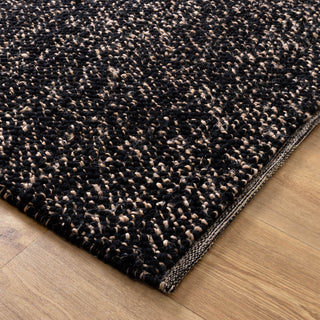 Weave Black Jute and Wool Rug