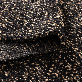 Weave Black Jute and Wool Rug
