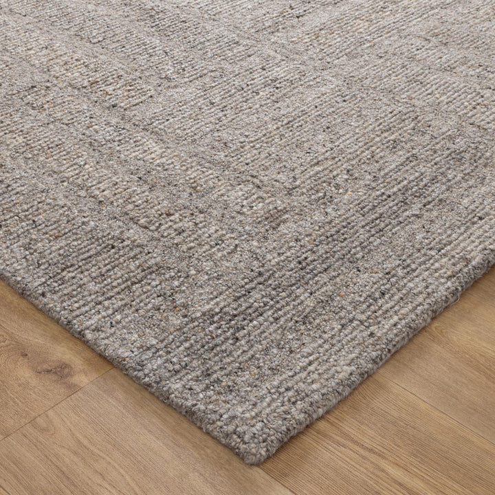 Arlo Brown Grey Modern Wool Rug