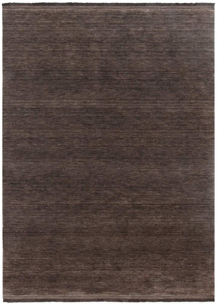 Charleston Hand-Knotted Wool Rug Brown