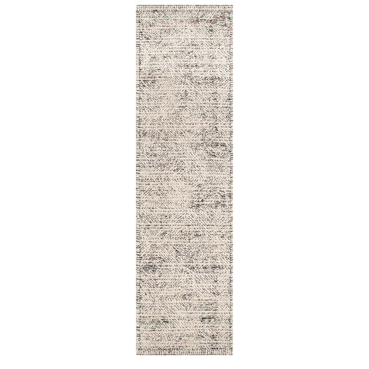 Clara Distressed Diamonds Cream Charcoal Rug - C100