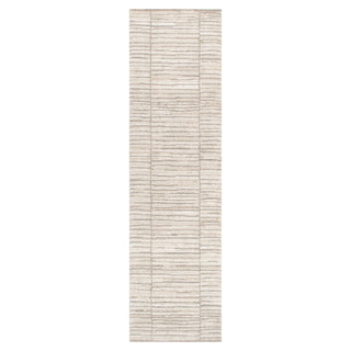 Aster Distressed Thick Lines Beige Grey Rug