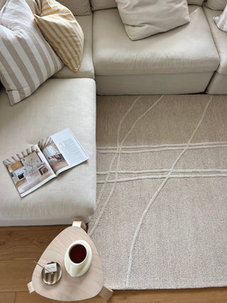 Metro Crossroads Beige Wool rug