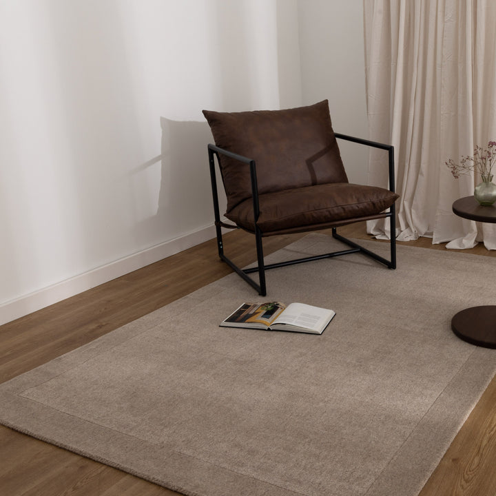 Sedona Camel Border Wool Rug